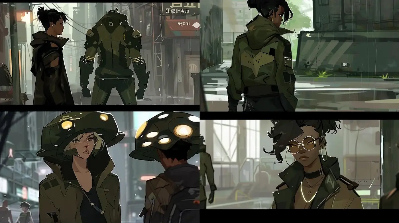 Futuristic Urban Dystopia with a Touch of Naturistic Aesthetics - Midjourney sref style