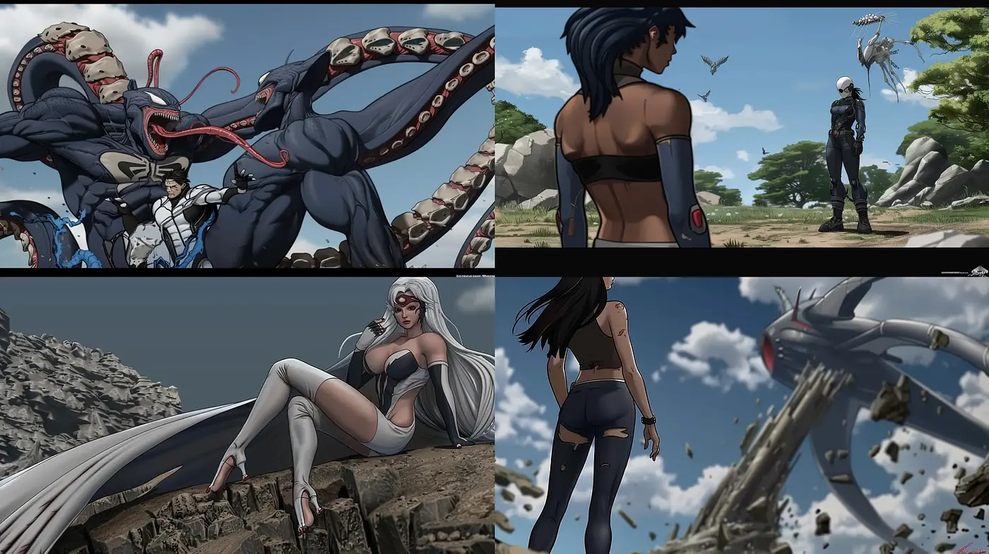 Dynamic Anime-Inspired Action with Cyberpunk Undertones - Midjourney sref style