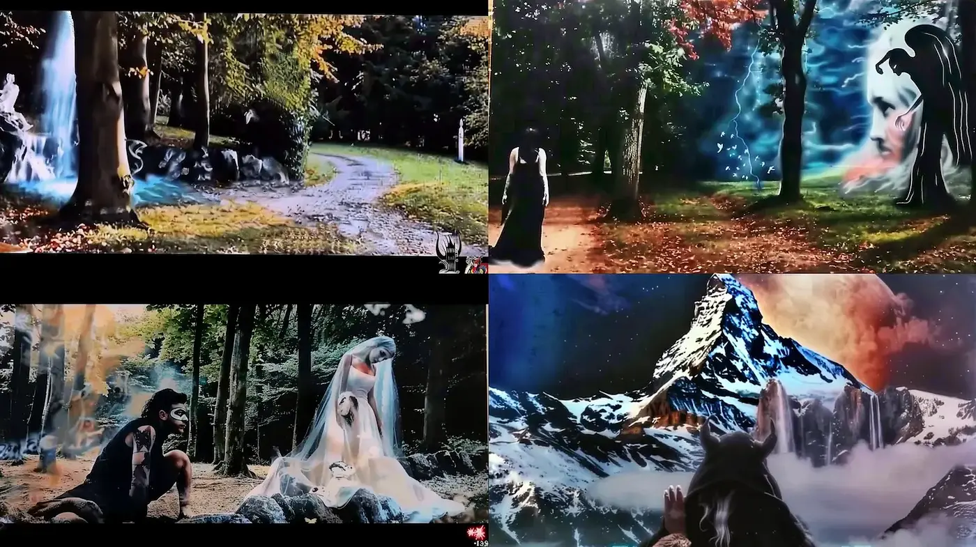 Surreal Landscapes with Ethereal Characters and Fantasy Elements - Midjourney sref style