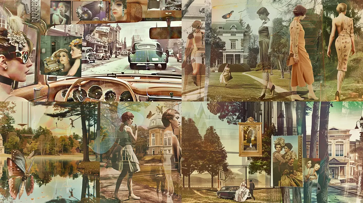 Time-Blended Nostalgia with a Sepia-Toned Palette - Midjourney sref style