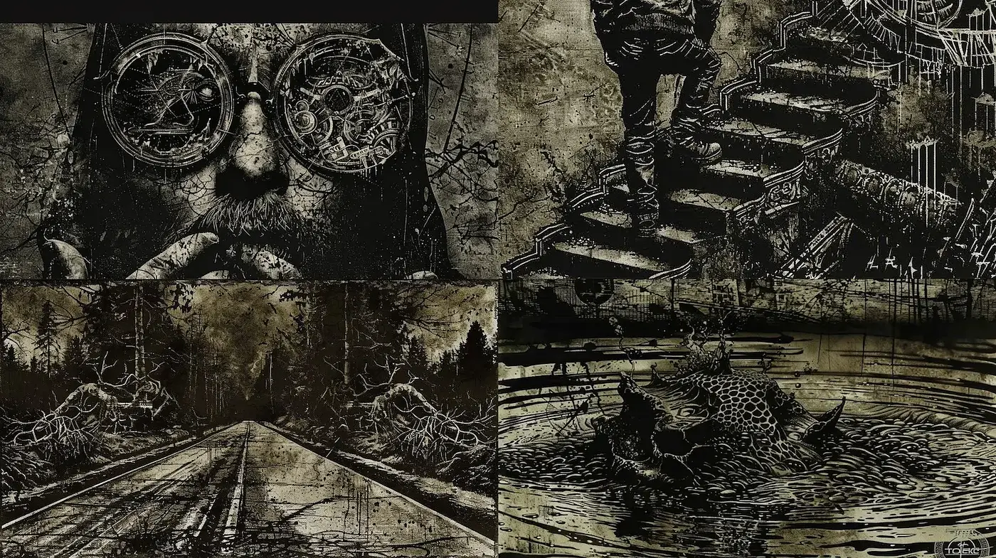 Gritty and Dark Urban Dystopian Aesthetic - Midjourney sref style