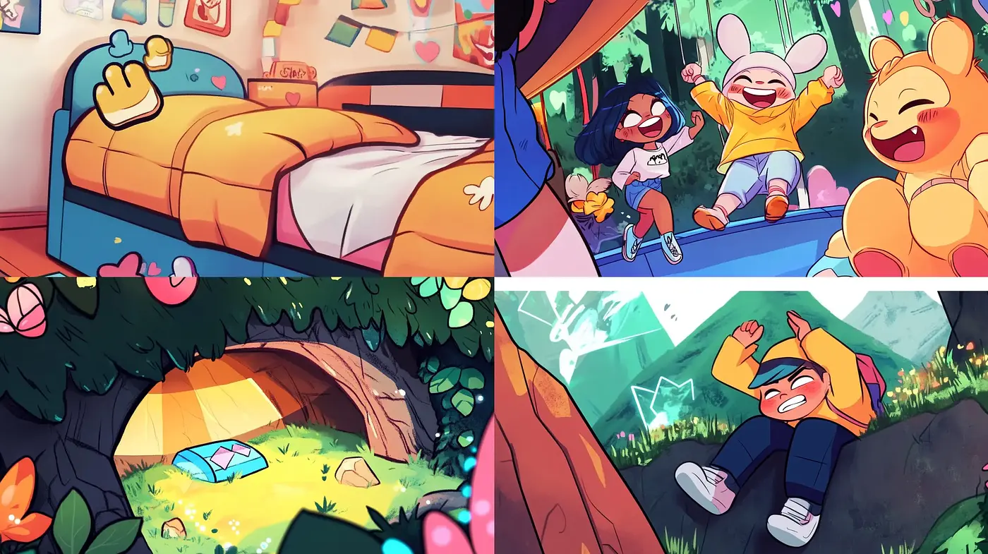 Vibrant and Expressive Cartoon Dynamics - Midjourney sref style