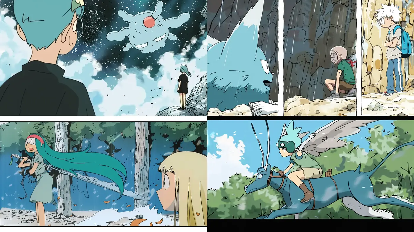 Enchanting and Serene Anime-Inspired Naturalistic Impressions - Midjourney sref style