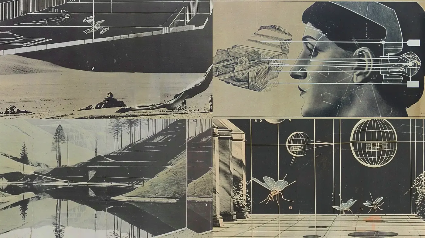 Retro-Futuristic Elegance in Monochromatic Sepia - Midjourney sref style