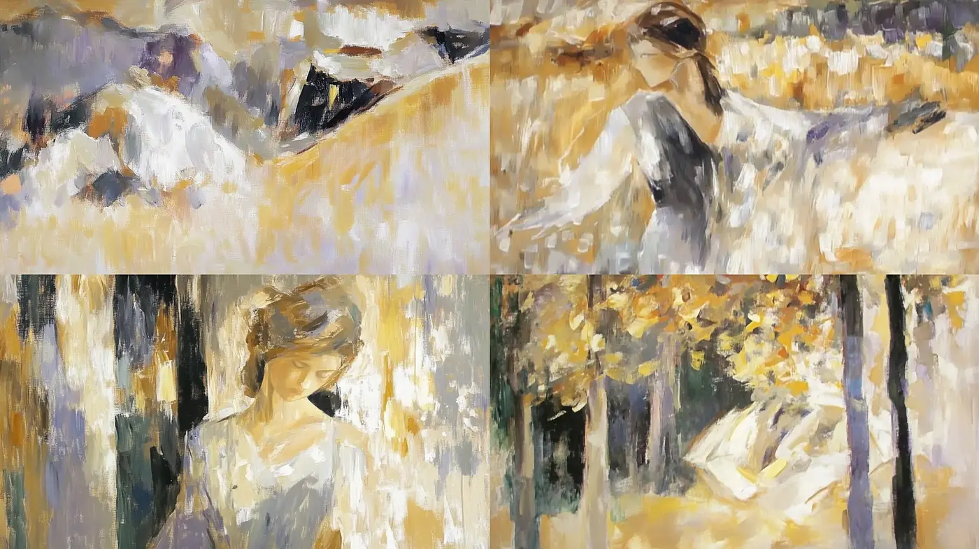 Whimsical Impasto Brushwork in Ochre and Umber Tones - Midjourney sref style