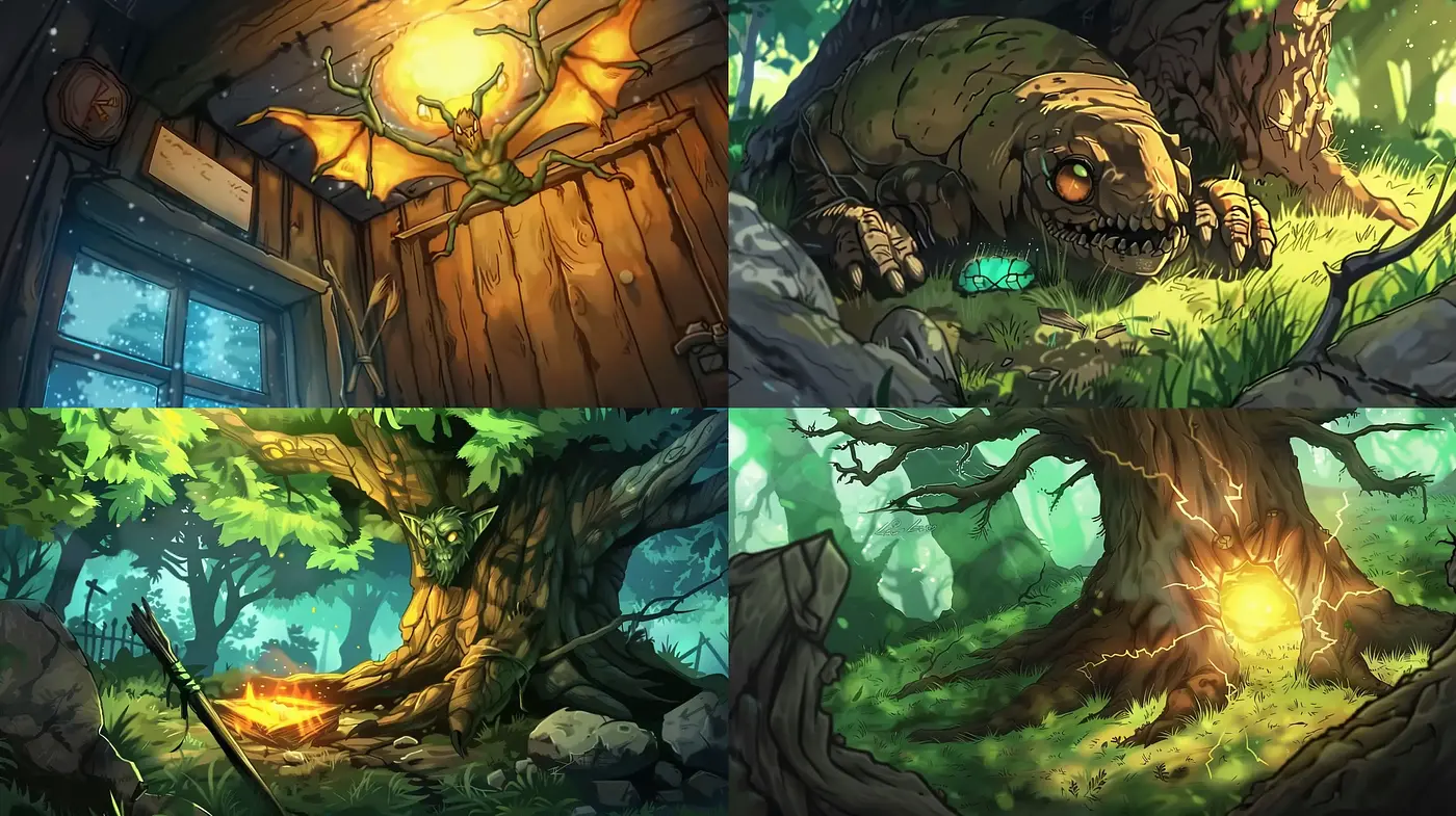 Enchanted Verdant Worlds: A Harmony of Nature and Fantasy in Art - Midjourney sref style