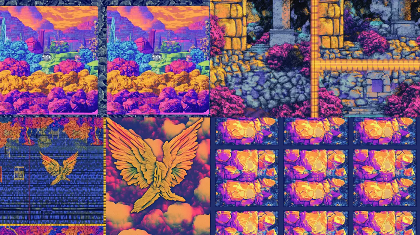 Surreal Fusion of Digital Impressionism with Vibrant Fantasy - Midjourney sref style