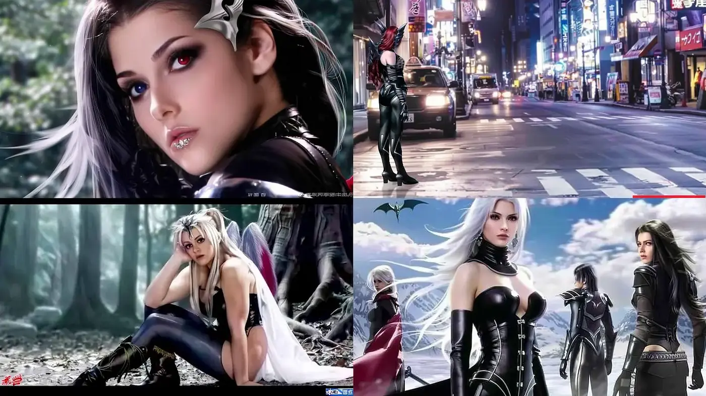 Dynamic blend of fantasy and urban aesthetics featuring strong female figures - Midjourney sref style