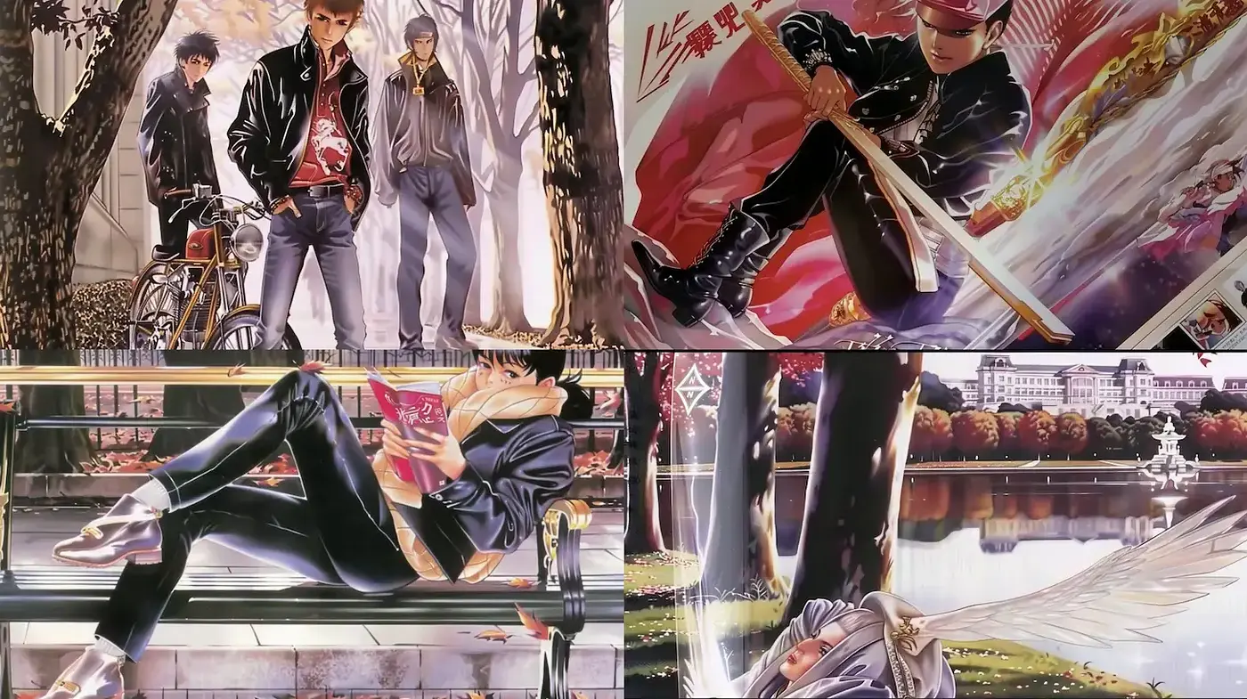 Stylized Youthful Urban Narrative with Dramatic Flair - Midjourney sref style