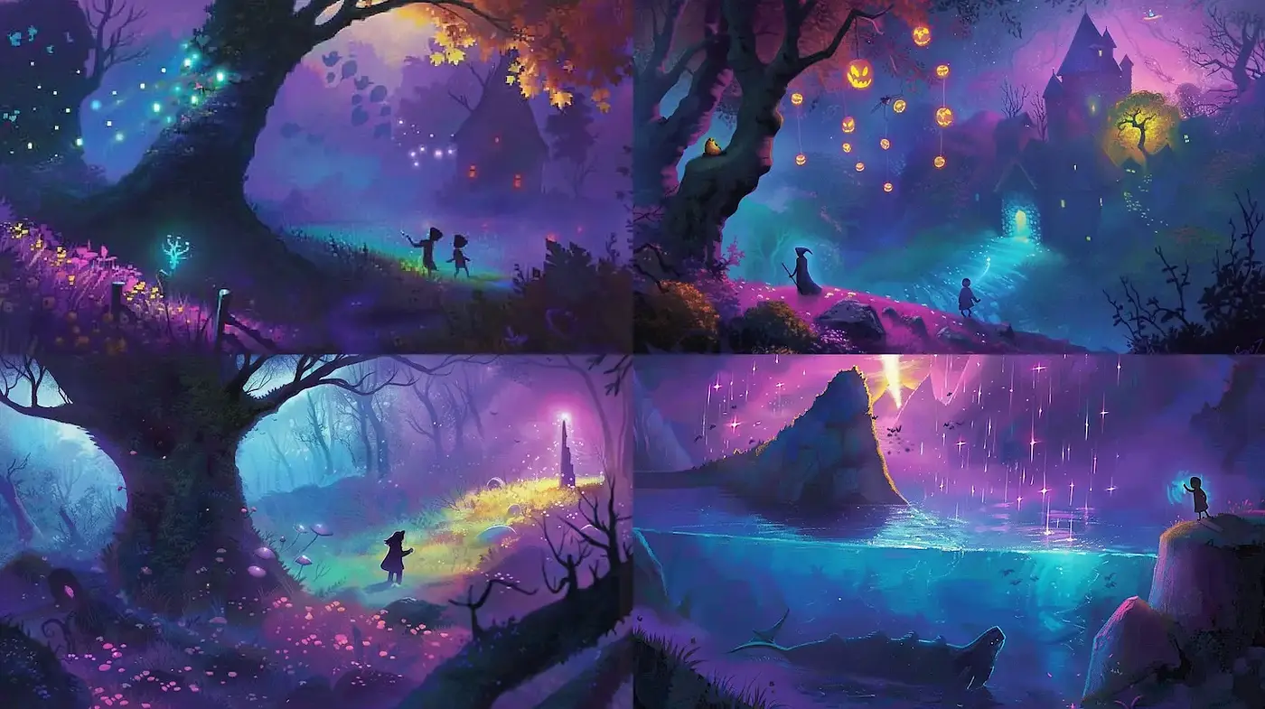 Enchanting and Dreamlike Landscape Imagery with a Whimsical Touch - Midjourney sref style