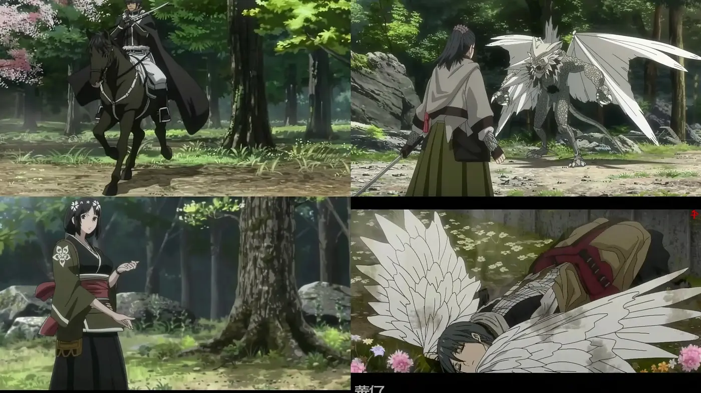 Ethereal Anime Enchantment in a Natural Tableau - Midjourney sref style