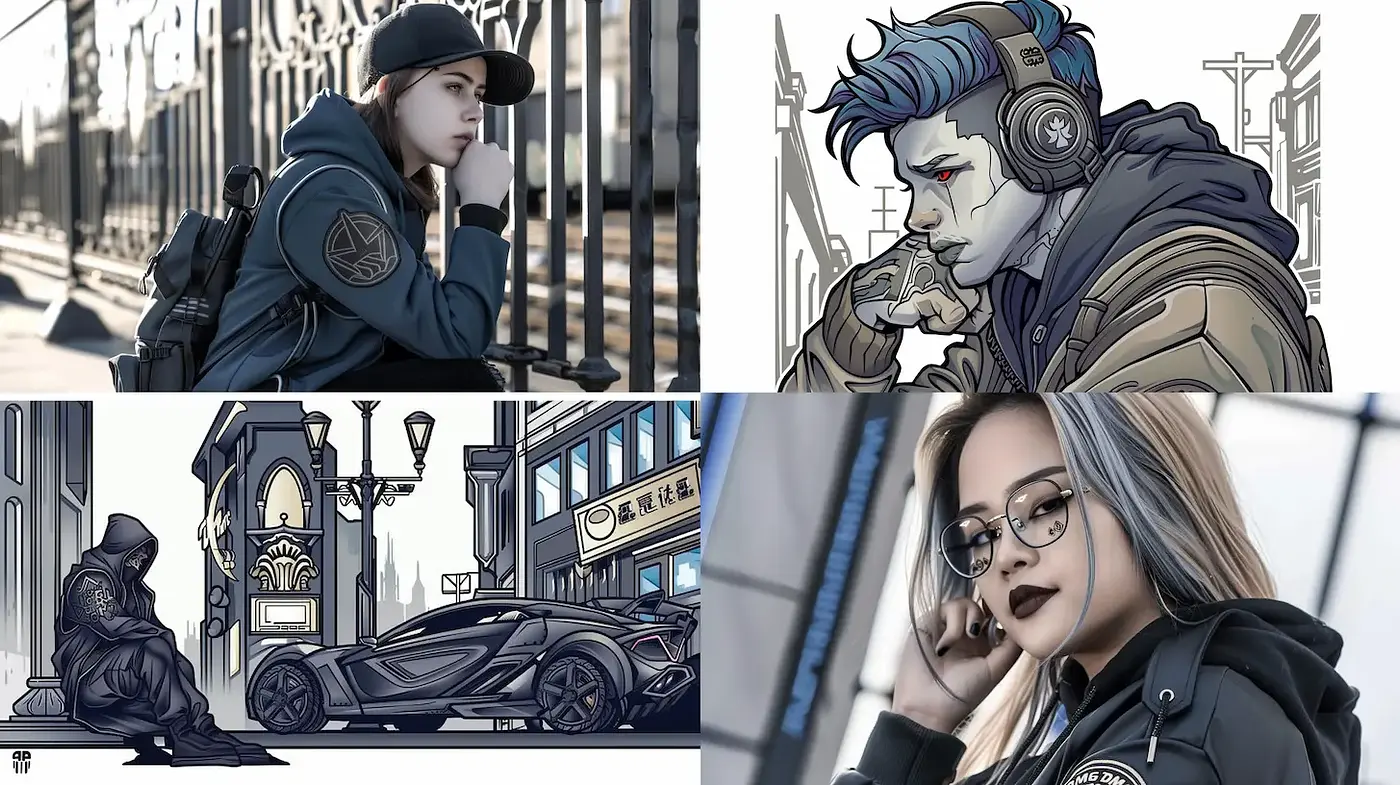 Modern Urban Aesthetic with a Futuristic Edge - Midjourney sref style