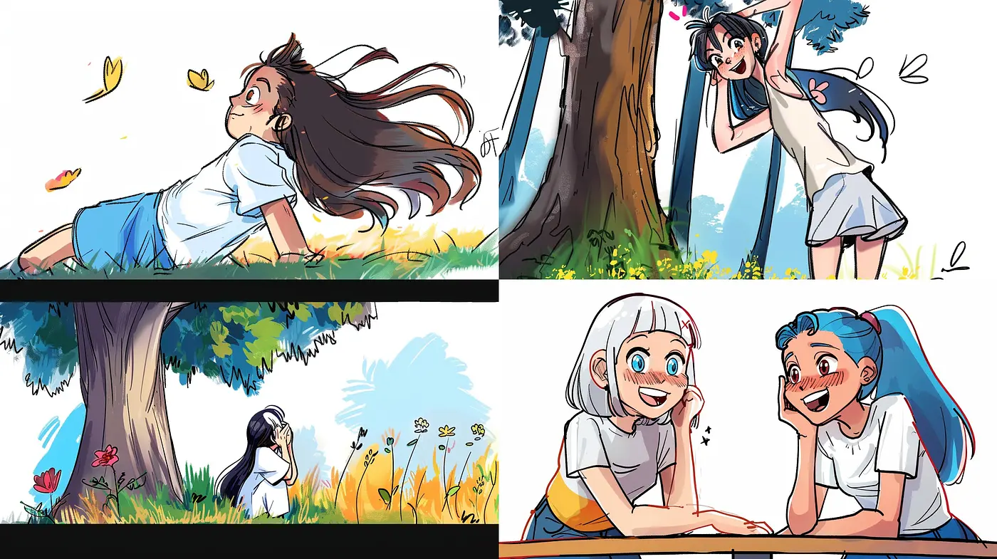 Consistently Vibrant Array of Expressive Anime Charm - Midjourney sref style