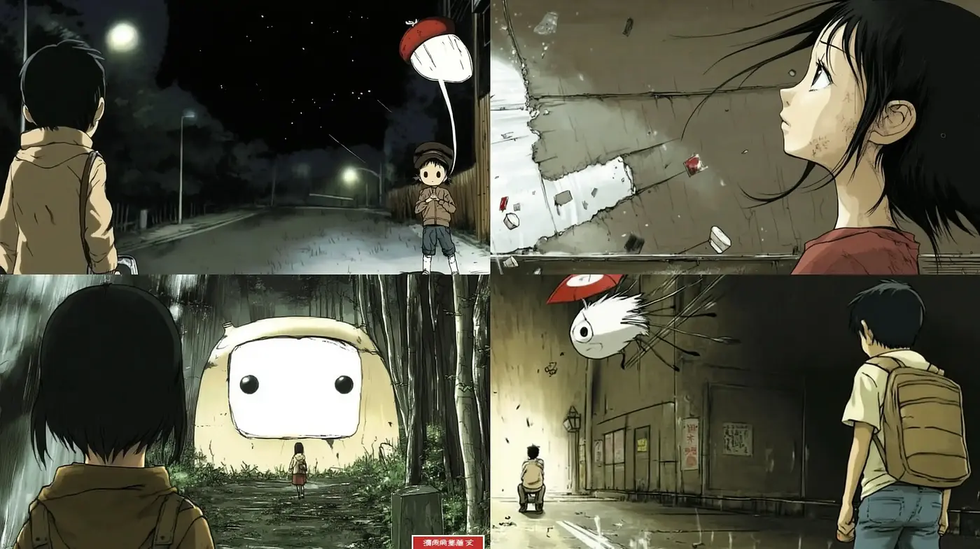 Mysterious Nocturnal Anime-Inspired Journey - Midjourney sref style