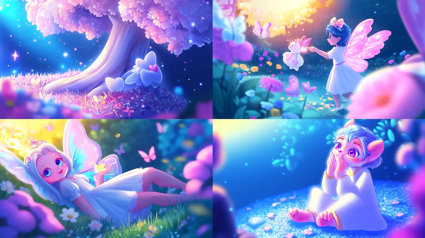 Enchanting Twilight: A Fairy's Dreamland in Soft Hues - Midjourney sref style