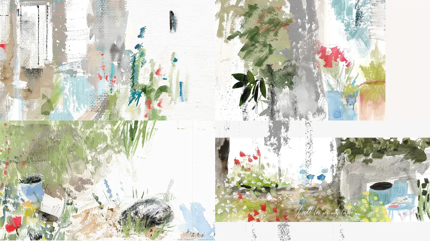 Impressionistic Textural Ambience: A Harmony of Blurred Lines and Earthy Tones - Midjourney sref style