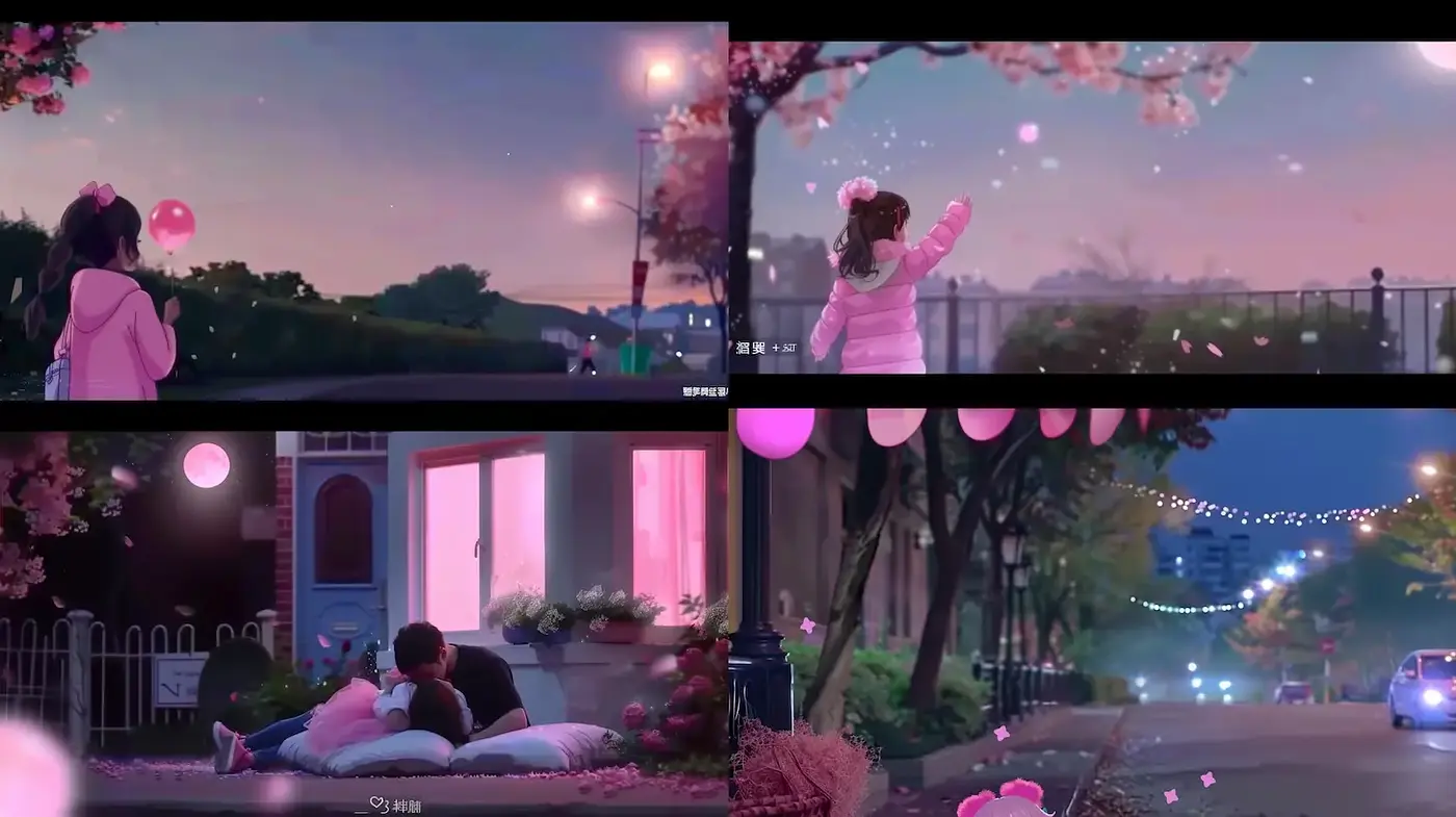 Dreamy and Whimsical Nighttime Scenes with Soft Colors - Midjourney sref style