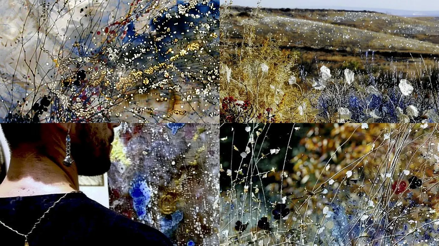 Abstract Impasto Brushwork with Nature-Inspired Tonal Harmony - Midjourney sref style