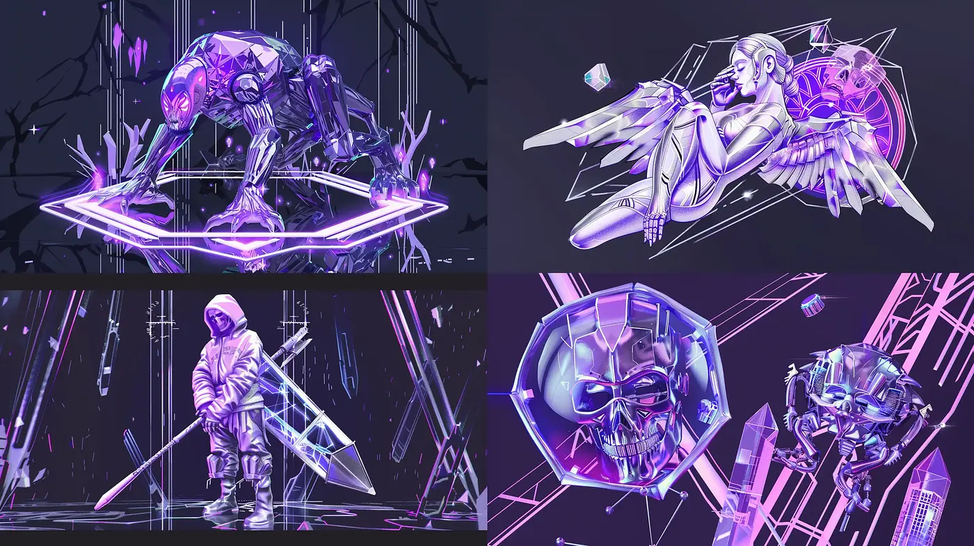 Neon Cyber Synthwave Fusion - Midjourney sref style