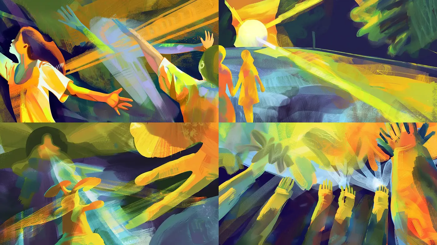 Luminous Kinetic Impressionism with a Dreamlike Quality - Midjourney sref style