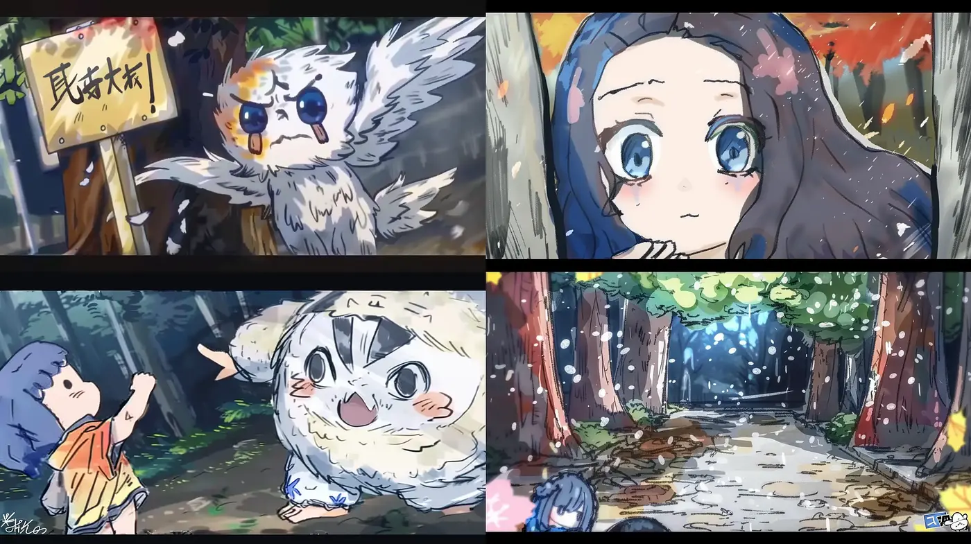 Whimsical Anime-Inspired Fantasy Vignettes - Midjourney sref style