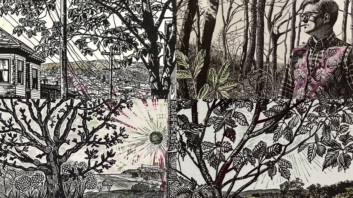 Interwoven Nostalgia and Modernity: A Harmonious Blend of Digital and Hand-Drawn Aesthetics - Midjourney sref style