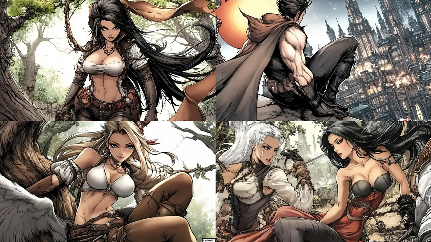 Fantasy-Infused Hyper-Realistic Illustrations with Dynamic Contrast - Midjourney sref style
