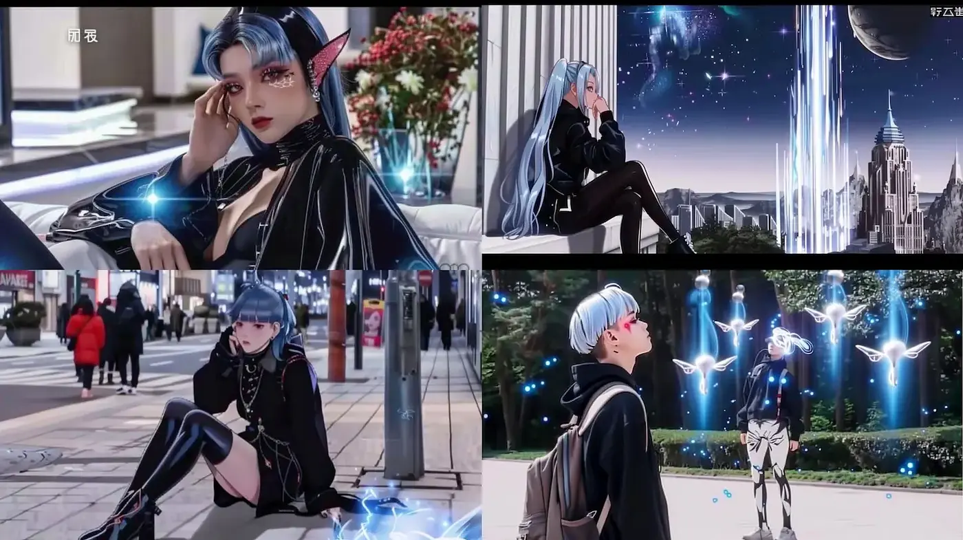 Futuristic and Ethereal Cyberpunk Aesthetic with Anime Influences - Midjourney sref style
