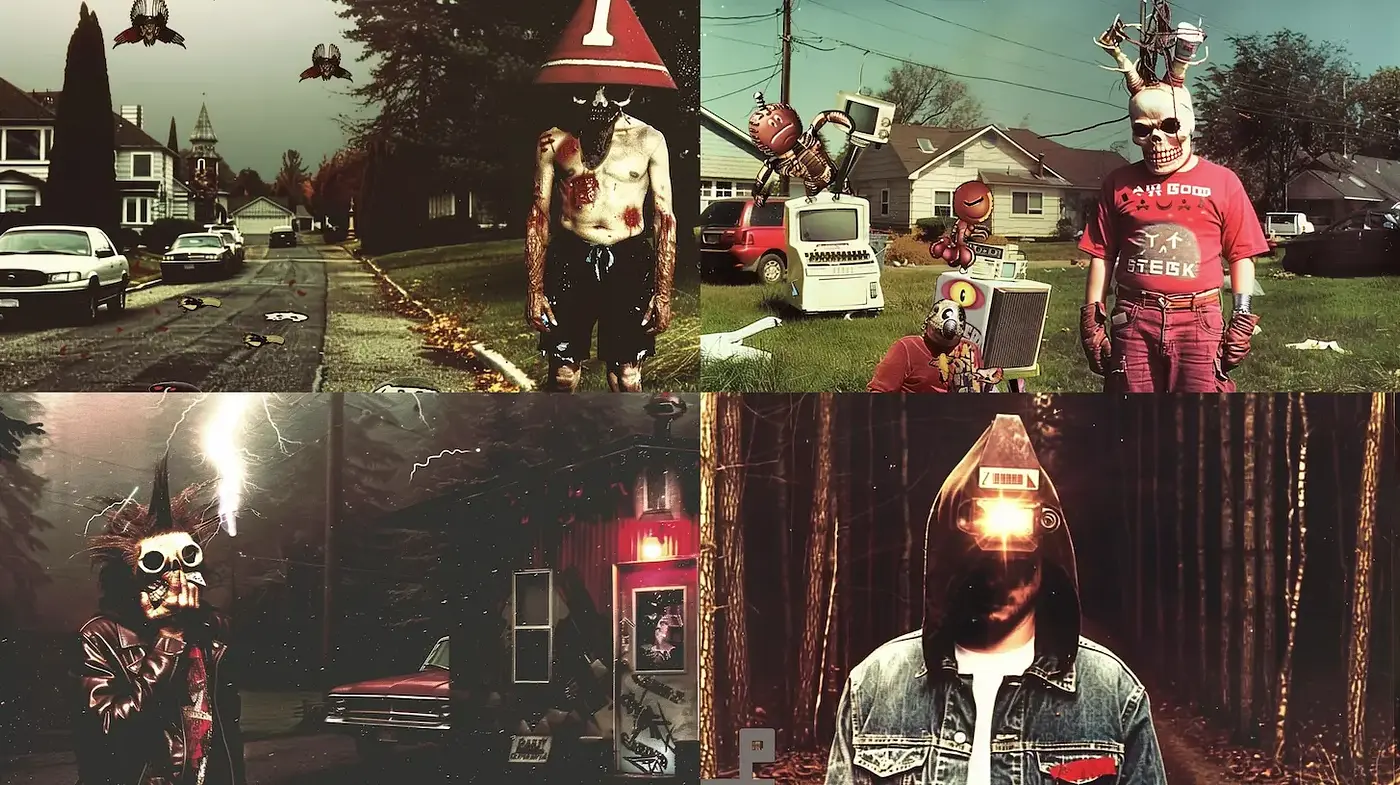 Surreal and Eccentric Mixed Media with a Vintage Aesthetic - Midjourney sref style
