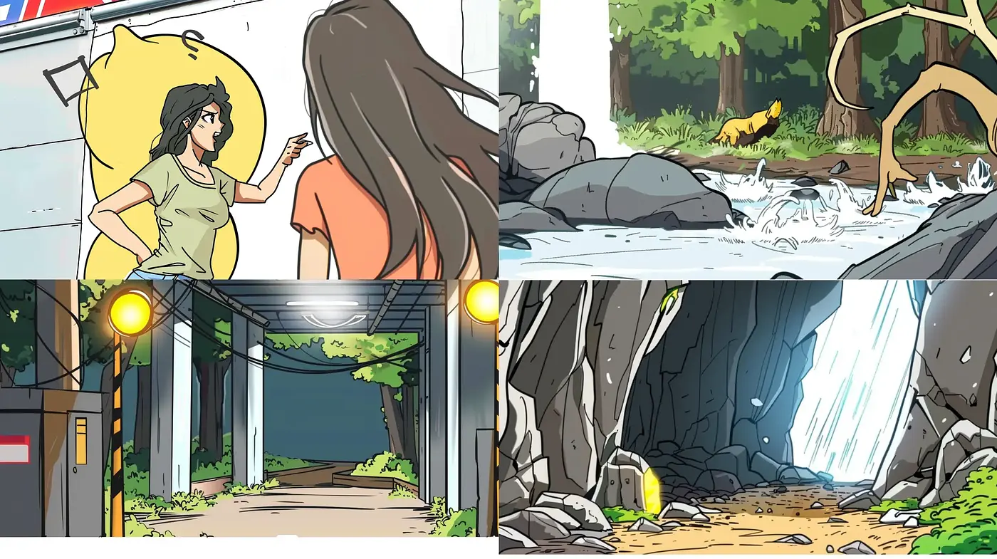 Harmonious Blends of Nature and Warmth with an Anime Influence - Midjourney sref style