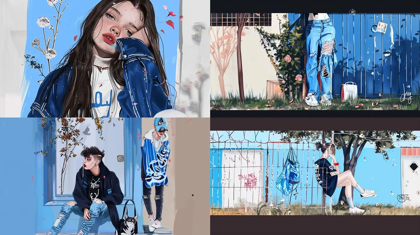 Ethereal Urban Anime-Inspired Elegance - Midjourney sref style