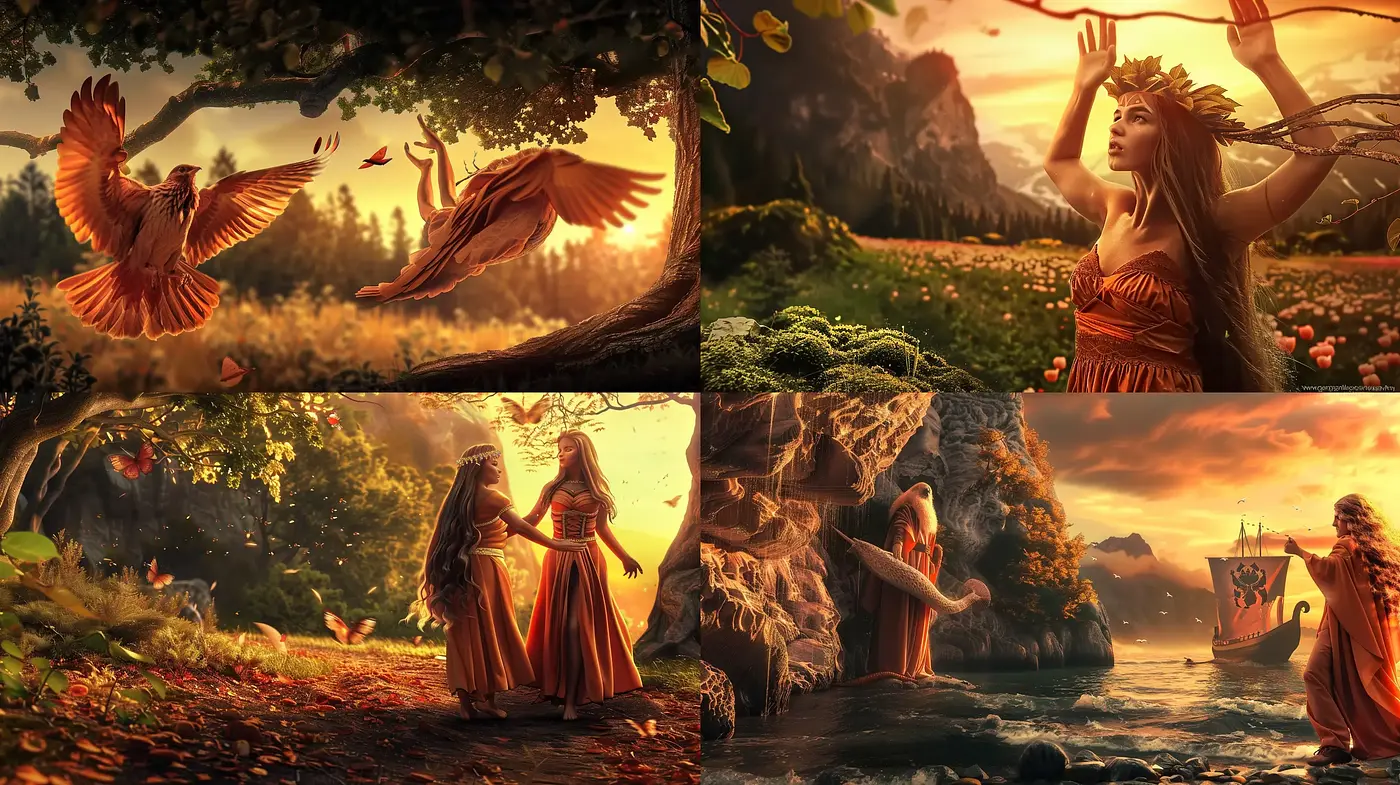 Enchanted Autumnal Elegance: A Fusion of Fantasy Realism and Warm Tonal Harmony - Midjourney sref style