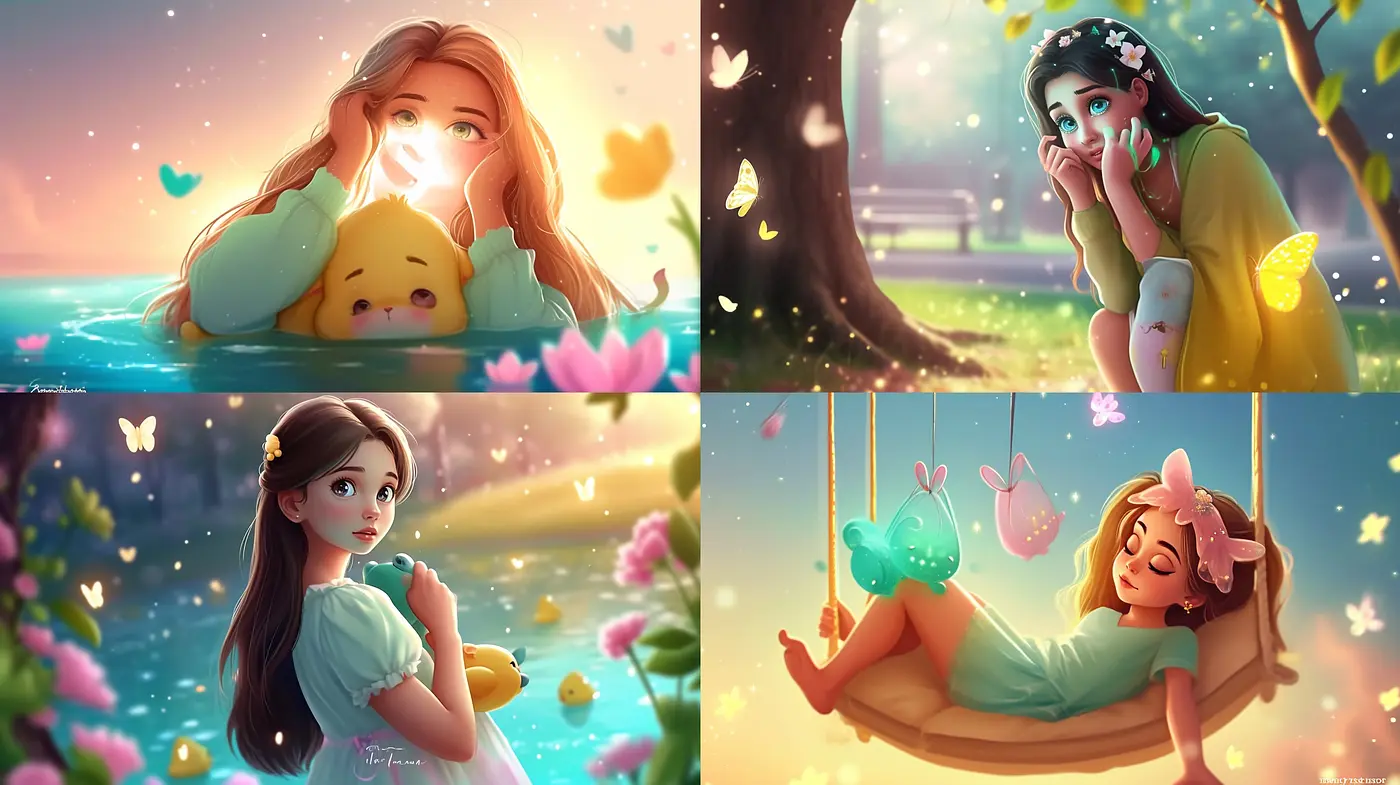 Enchanted Twilight: A Harmony of Dreamlike Pastels and Luminous Highlights - Midjourney sref style