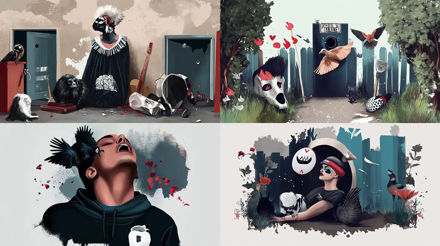 Surreal Portraiture with a Harmonic Muted Color Ensemble - Midjourney sref style