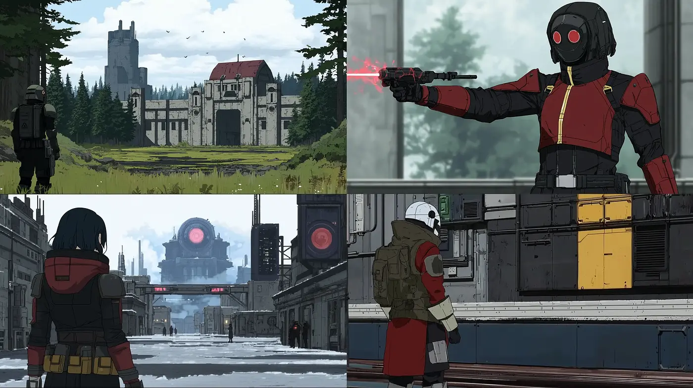 Futuristic Neo-Noir Comic Book Aesthetics - Midjourney sref style