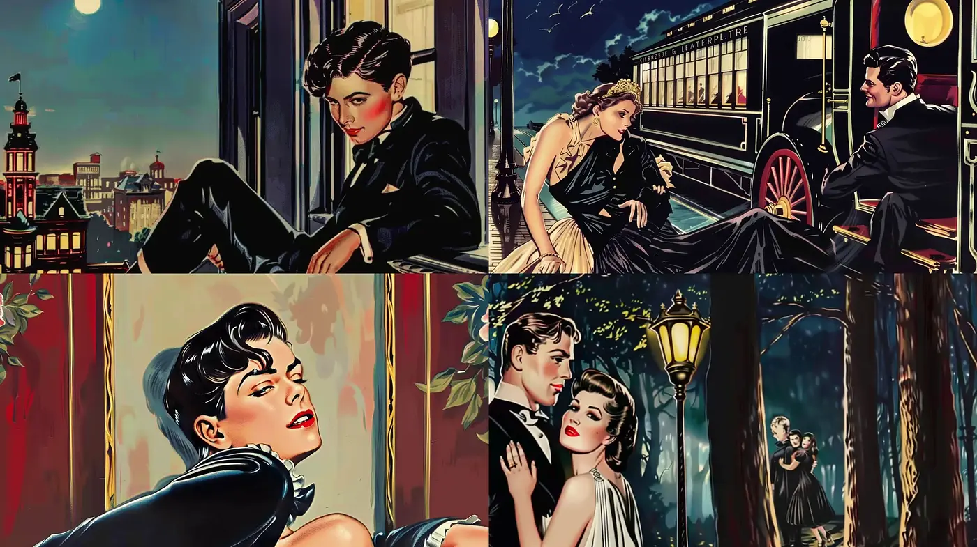 Timeless Elegance in Illuminated Nocturnes - Midjourney sref style