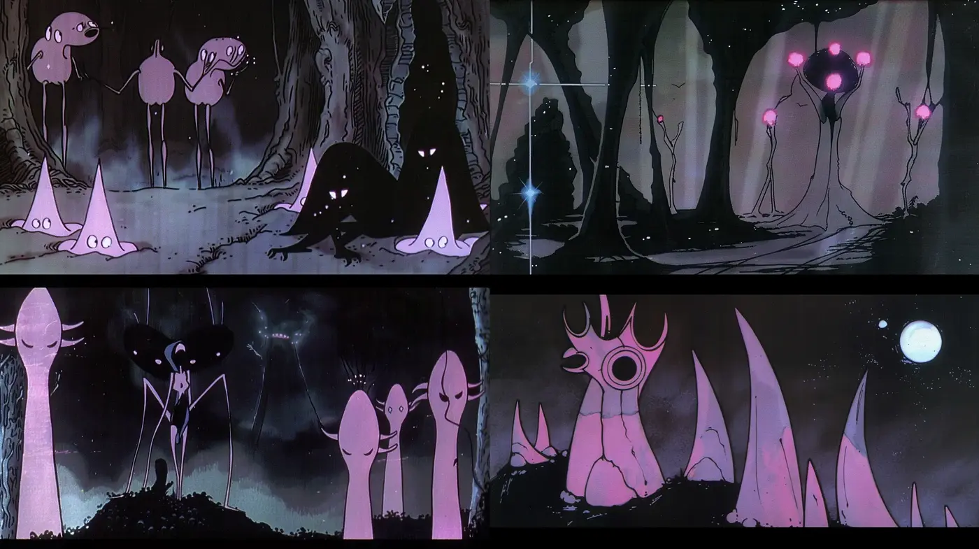 Ethereal Nocturnal Dreamscape with Surrealistic Tones - Midjourney sref style