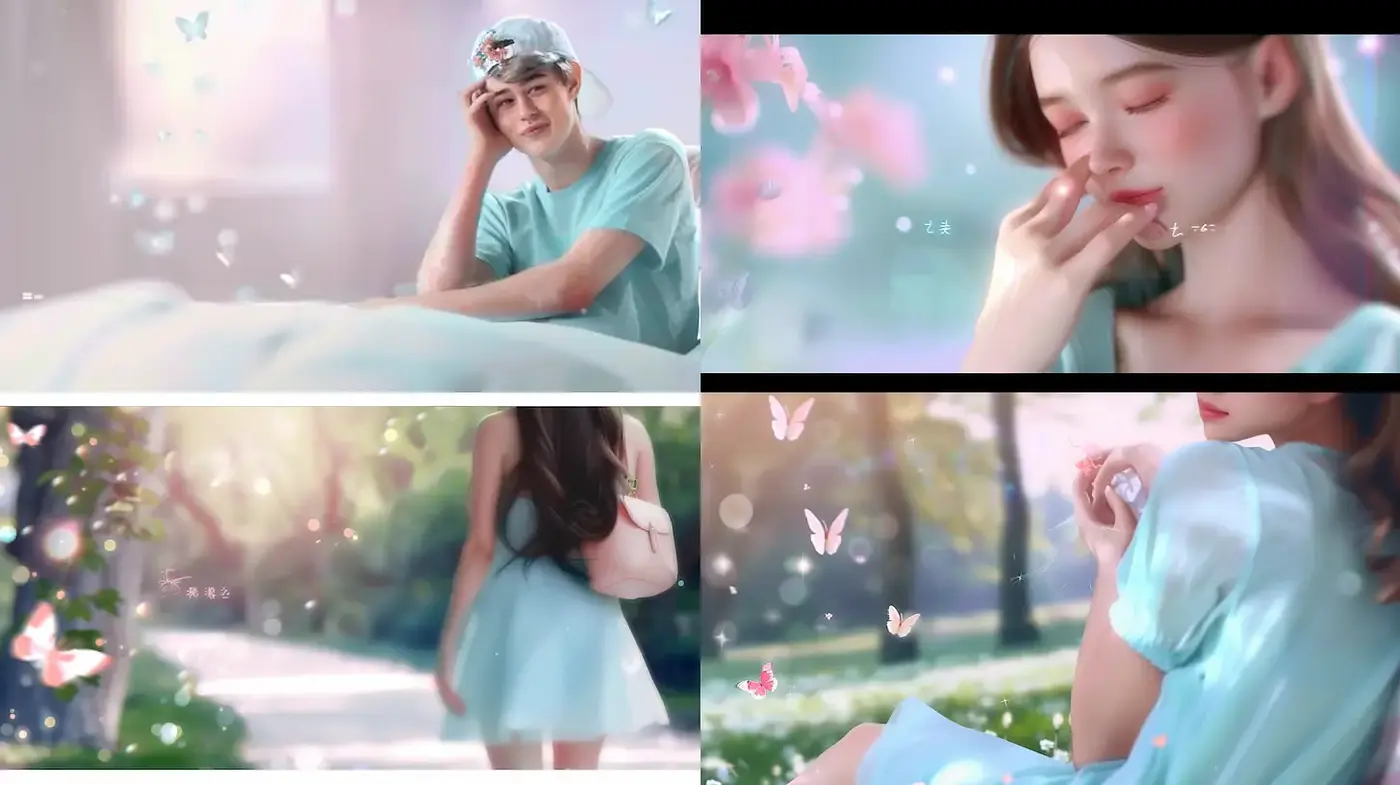 Whimsical and Ethereal Visual Aesthetic with Floral Elements - Midjourney sref style