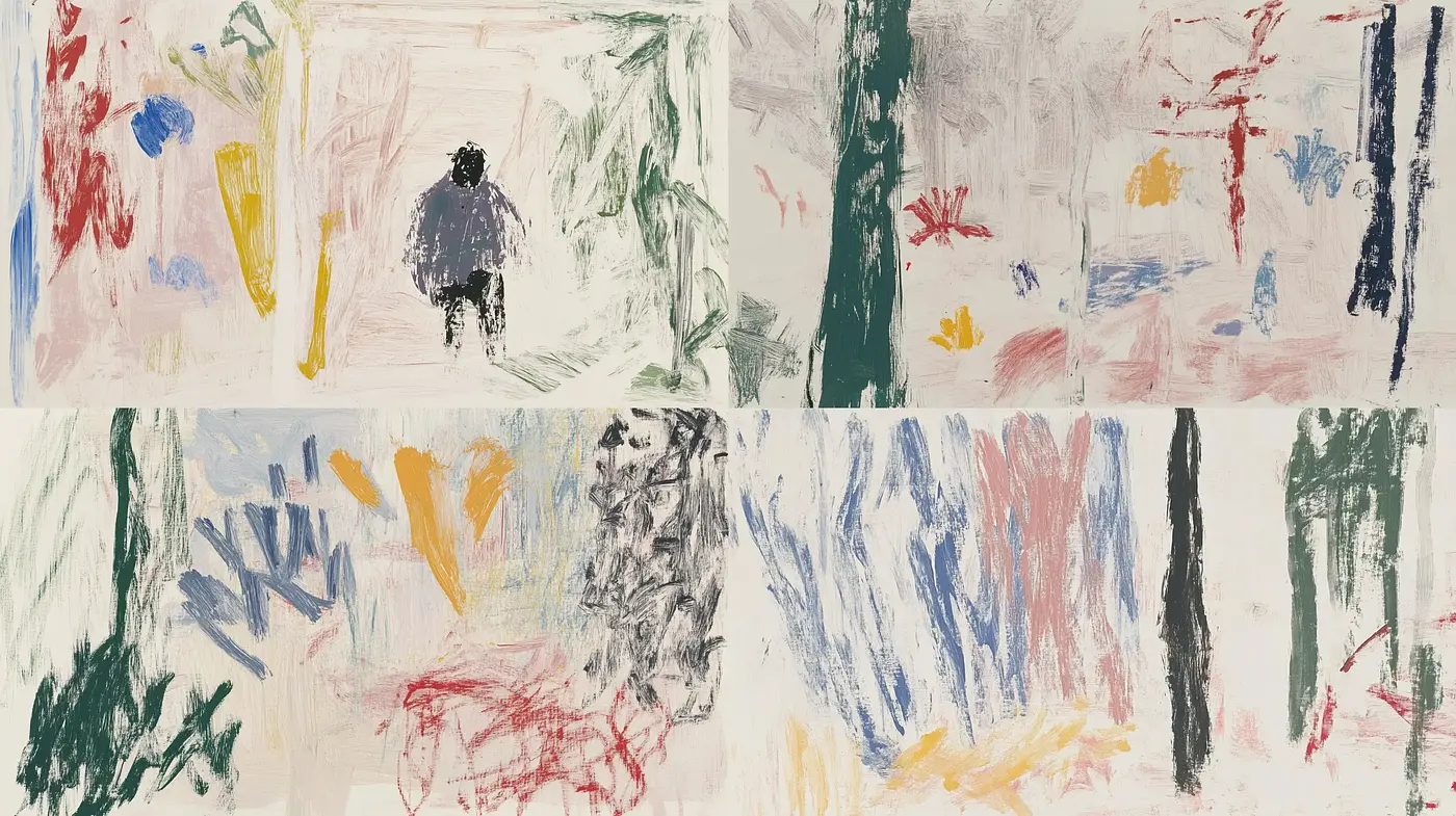 Abstract Expressionist Brushwork Harmony - Midjourney sref style