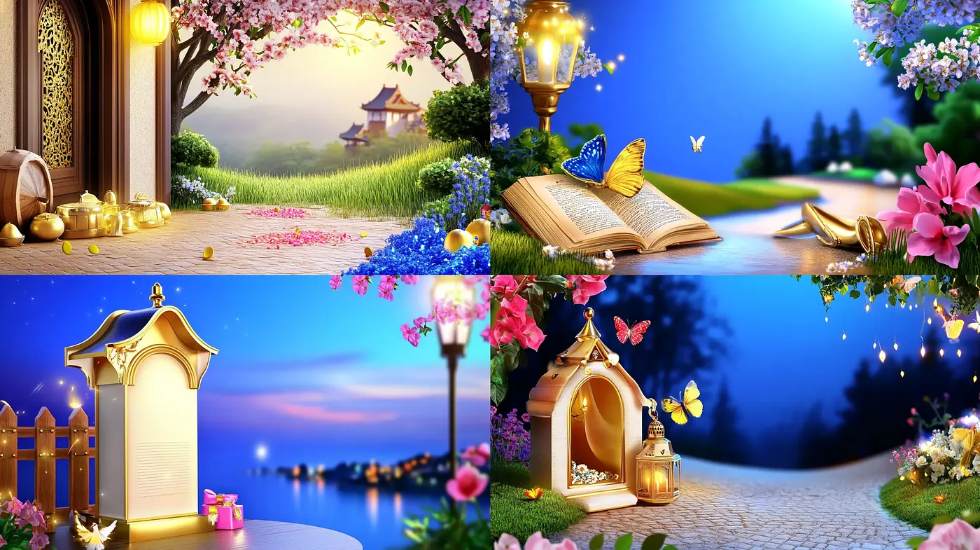 Enchanting Radiant Twilight: A Harmony of Serenity and Fantasy - Midjourney sref style
