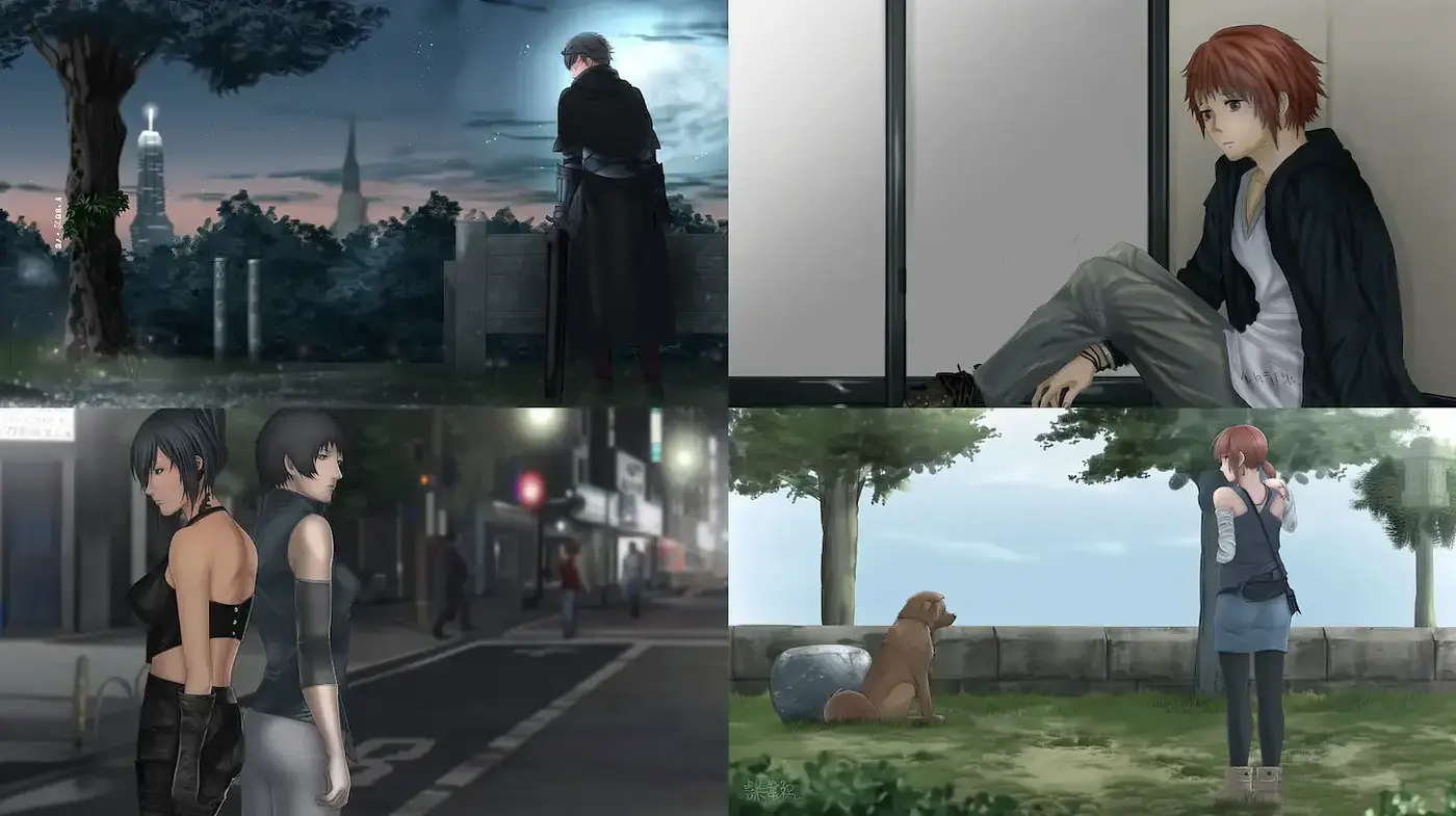 Cinematic Anime with Emotional Undertones and Realistic Textures - Midjourney sref style