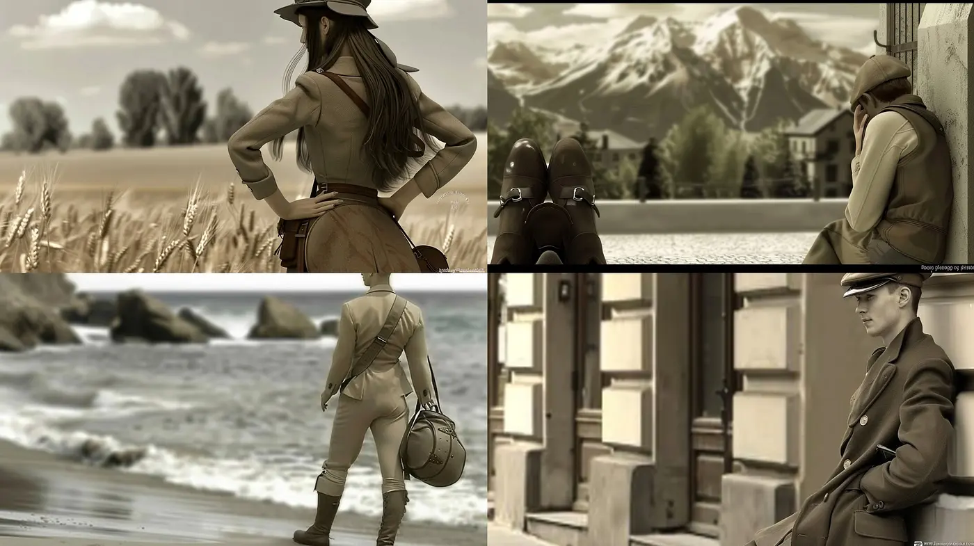 Timeless Sepia Elegance: A Fusion of Vintage Vibes and Nostalgic Moments - Midjourney sref style