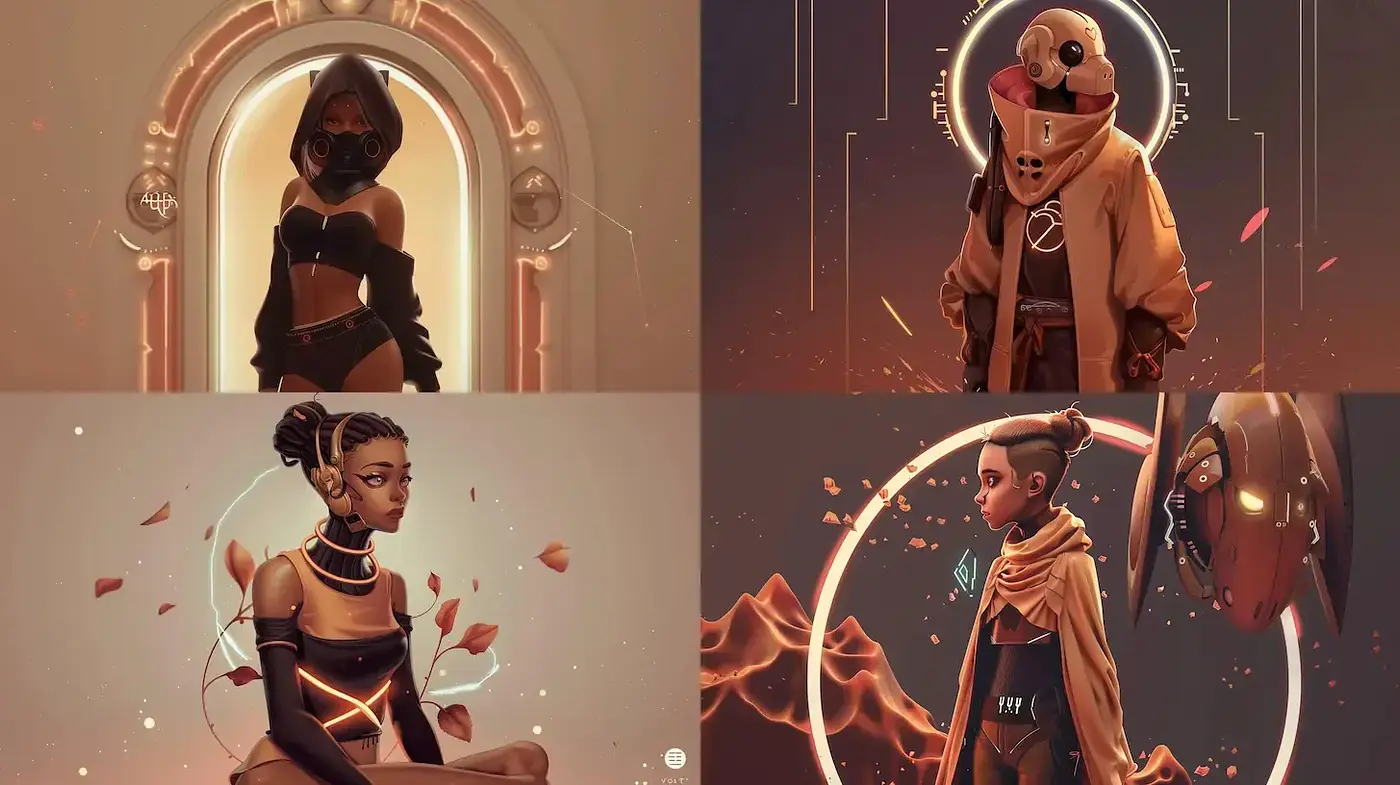 Warm Hues and Ethereal Sci-Fi Blend - Midjourney sref style