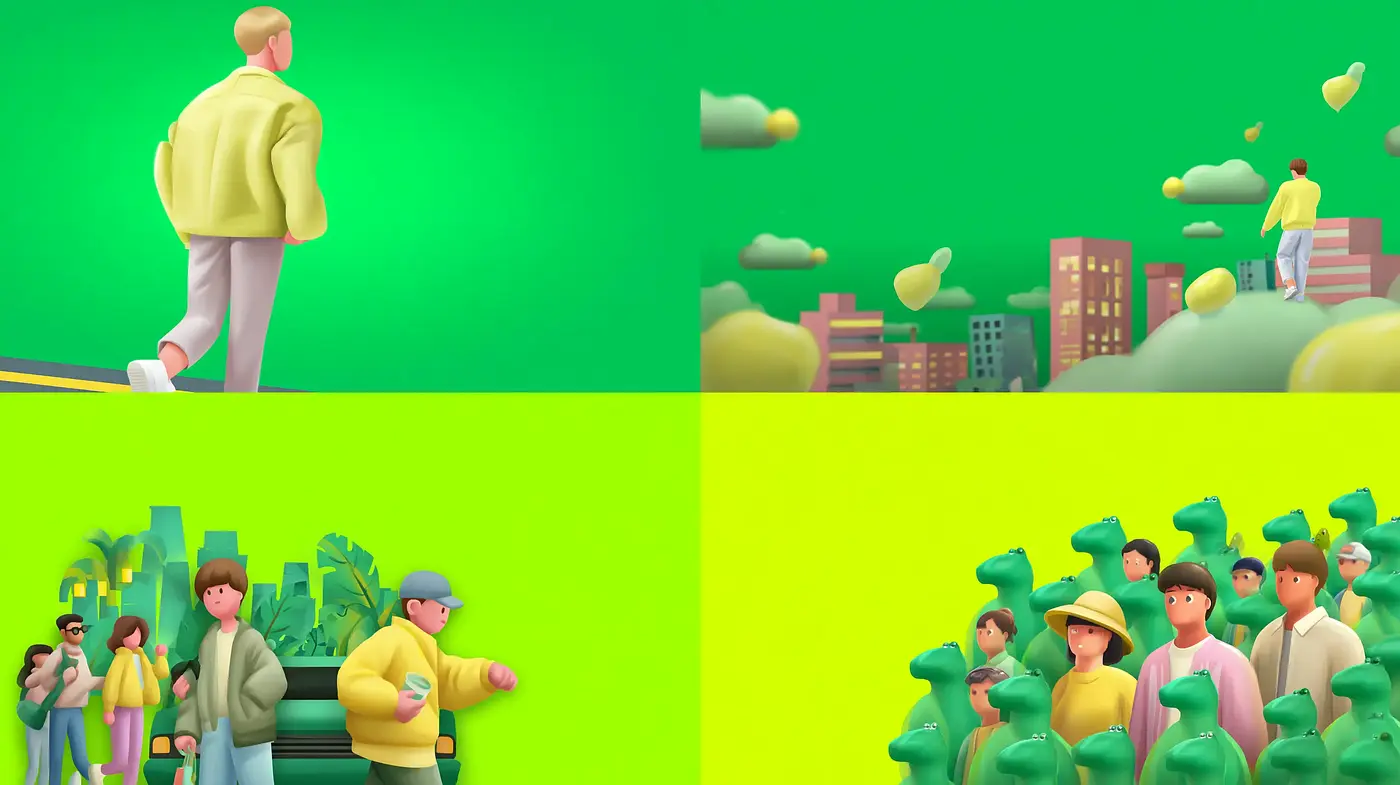 Vibrant and Playful Character Design with a Contemporary Urban Aesthetic - Midjourney sref style