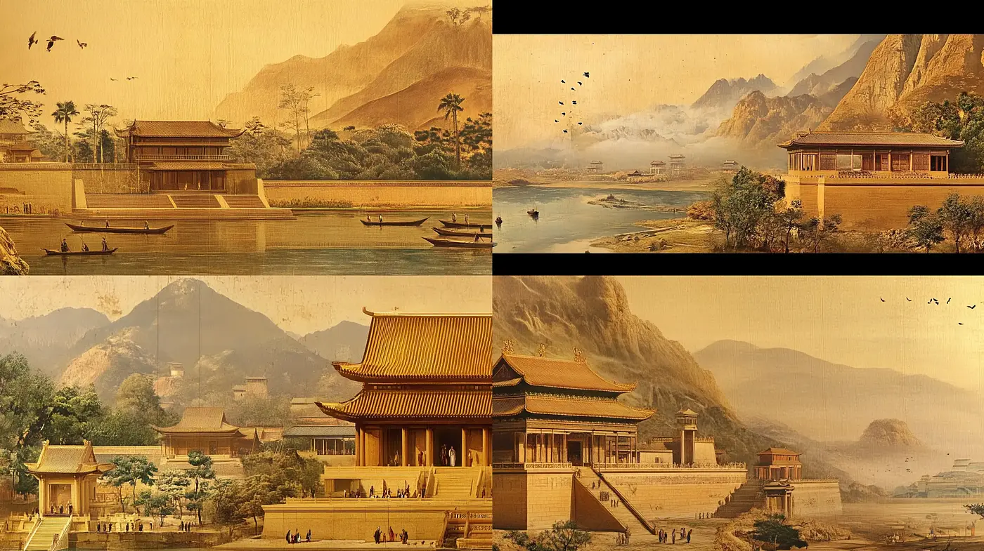 Serene Traditional Eastern Landscape Interpretations - Midjourney sref style