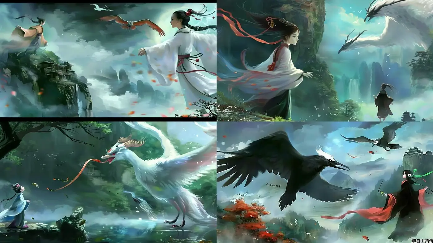 Ethereal Mythos Fusion: Whimsical Integration of Fantasy and Nature - Midjourney sref style