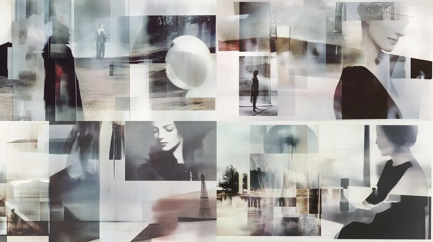 Ethereal Montage of Monochromatic Memories - Midjourney sref style