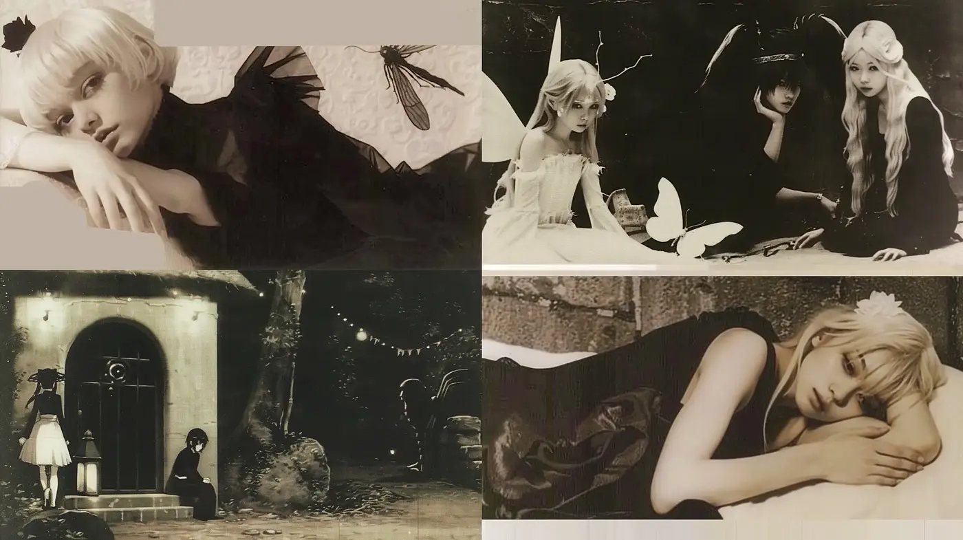 Sepia Dreamscape: An Ethereal Fusion of Fantastical Elements and Vintage Aesthetics - Midjourney sref style