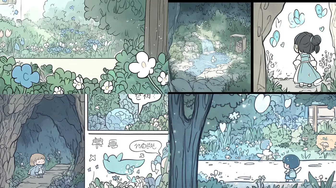 Serene Pastel Storybook Illustrations - Midjourney sref style