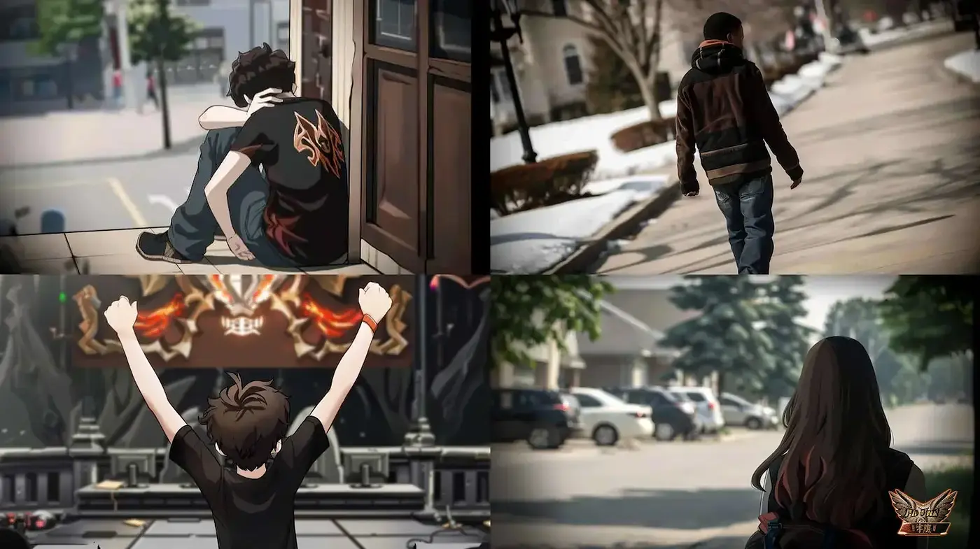 Urban Anime Elegance with Moody Undertones - Midjourney sref style